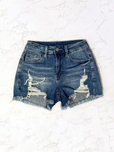 Load image into Gallery viewer, Good Girl Distressed Denim Cutoff Shorts