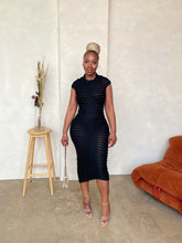 Load image into Gallery viewer, Lia Midi Dress in Black