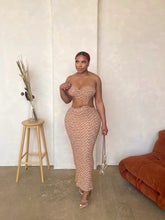 Load image into Gallery viewer, Sandeep Textured Bandeau Maxi Dress