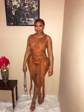 Load image into Gallery viewer, All Tied Up Dress in Dark Tan