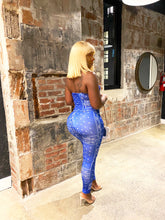 Load image into Gallery viewer, Bandana Corset and Leggings Set in Blue