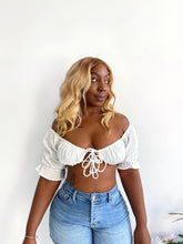 Load image into Gallery viewer, Breezing Through Scrunch Tie Cropped Top