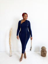 Load image into Gallery viewer, By Any Means Ribbed Maxi Dress in Navy
