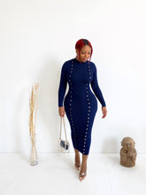 Load image into Gallery viewer, By Any Means Ribbed Maxi Dress in Navy