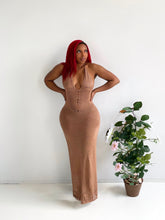Load image into Gallery viewer, Crochet Halter Dress in Mocha