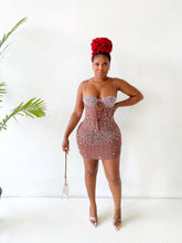 Load image into Gallery viewer, Dazzling Bustier Dress in Cocoa