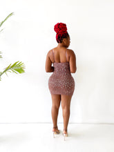 Load image into Gallery viewer, Dazzling Bustier Dress in Cocoa