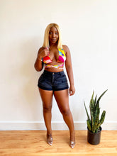 Load image into Gallery viewer, Faded Black Denim Shorts