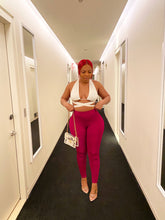 Load image into Gallery viewer, High Waist Bandage Pants in Raspberry
