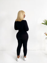 Load image into Gallery viewer, Keepin' It Casual Long Sleeve Set in Black