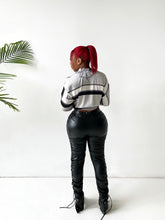 Load image into Gallery viewer, Faux Leather Ruched Pants in Black