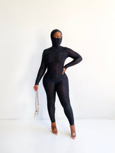 Load image into Gallery viewer, Night Owl Shimmer Jumpsuit w/ Mask