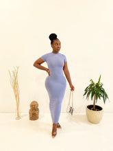 Load image into Gallery viewer, Not So Basic T-Shirt Maxi Dress in Denim Blue