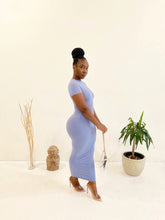 Load image into Gallery viewer, Not So Basic T-Shirt Maxi Dress in Denim Blue