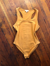 Load image into Gallery viewer, Racerback Bodysuit in Mustard