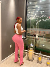 Load image into Gallery viewer, Ribbed Slit Pants in Bubble Gum