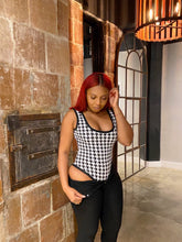 Load image into Gallery viewer, Sleeveless Houndstooth Bandage Bodysuit