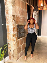 Load image into Gallery viewer, Sleeveless Houndstooth Bandage Bodysuit