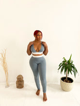 Load image into Gallery viewer, Sporty Bralette & Boxer Brief Legging Set in Slate