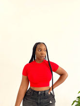 Load image into Gallery viewer, Total Babe Mock Neck Cropped Top