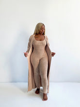 Load image into Gallery viewer, Ultra Soft Loungewear Jumpsuit & Cardigan Set in Tan
