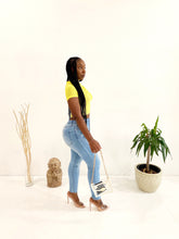 Load image into Gallery viewer, Weekend Mesh Cropped Top in Yellow