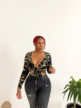 Load image into Gallery viewer, Wrap Up Blouse in Camo
