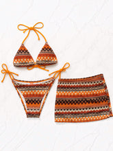 Load image into Gallery viewer, Aztec 3 Bikini Cover Up Skirt Set
