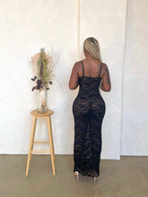 Load image into Gallery viewer, Candy Lace Maxi Dress in Black
