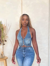 Load image into Gallery viewer, Denim Halter Vest
