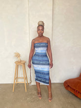 Load image into Gallery viewer, Denim Print Midi Tube Dress
