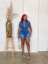 Load image into Gallery viewer, Denim Stretch Romper
