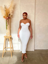 Load image into Gallery viewer, Jessica Rabbit Fuzzy Bustier Dress in White
