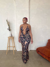 Load image into Gallery viewer, Lady in Leopard Cutout Maxi Dress
