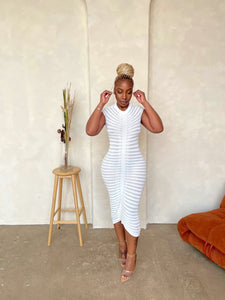 Lia Midi Dress in White