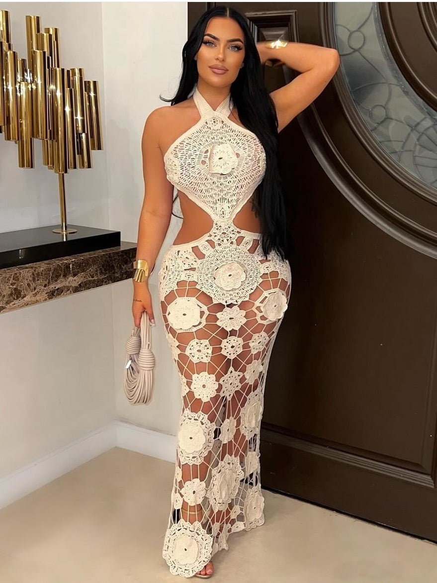 Lolita Crochet Maxi Dress – Cocoa Brownin'