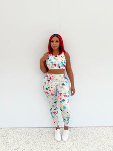 Paint Splash Athletic Legging Set