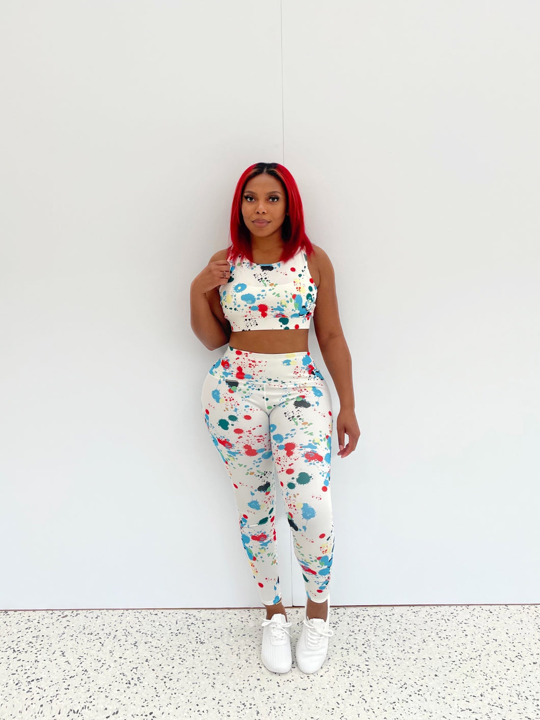Paint Splash Athletic Legging Set