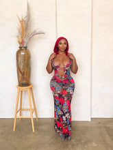 Load image into Gallery viewer, Viola Mesh Floral Maxi Dress
