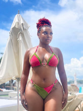 Load image into Gallery viewer, Watermelon Hearts Velvet Bikini
