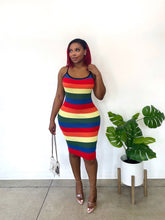 Load image into Gallery viewer, Wishing Well Rainbow Knit Dress
