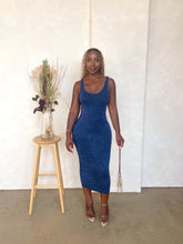 Load image into Gallery viewer, Your Favorite Basic Midi Dress in Mineral Wash Navy
