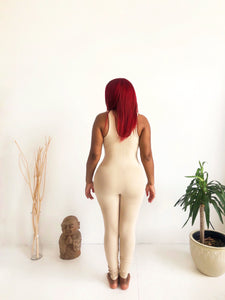 Basic Tank Jumpsuit in Nude