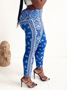 Blue Bandana Leggings