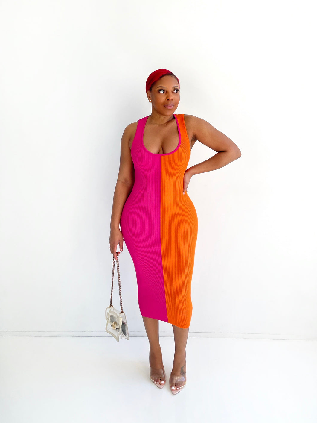 Brighter Days Colorblock Ribbed Dress