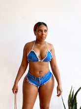 Load image into Gallery viewer, Eye On The Prize 2pc Denim Set
