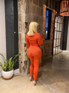 Pumpkin Pie Fishnet Jumpsuit