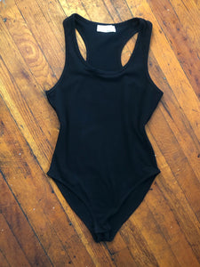 Racerback Bodysuit in Black