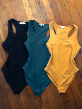 Load image into Gallery viewer, Racerback Bodysuit in Mustard
