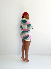 Load image into Gallery viewer, Striped Sweater Romper w/ Collar
